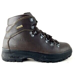 LL Bean Cresta GoreTex Waterproof Brown Leather Vibram Sole Hiking Boots Sz 6.5M